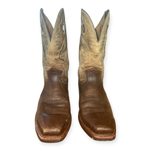 Ariat men’s Brown and Tan Western Cowboy Boots 13D - Picture 8 of 13